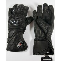 Full Leather Carbon Fibre Motorcycle gloves G161 Large
