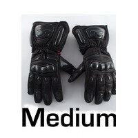 Winter Rage Full Leather Motorbike gloves Medium