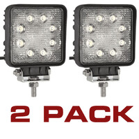 2 PACK 24W LED Work Lamp Flood Light 12 or 24V - Square