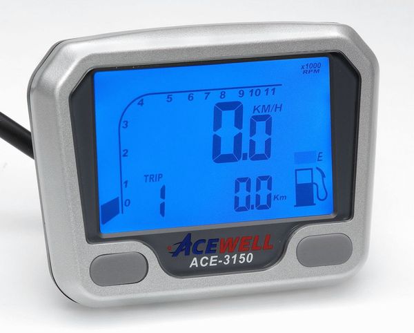 Acewell 3150 LCD Digital Speedometer, Tachometer & Fuel Guage | eBay