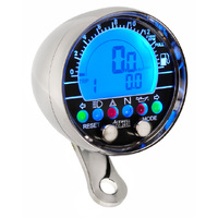 Acewell ACE-2853CP Chrome Housing Motorbike digital speedo with LCD