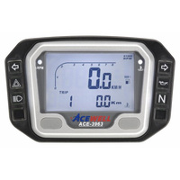 Speedometer with RPM and thermometer, plastic housing with 4-8 LED indicators