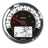 Acewell CA080-160RE Digital Speedometer with Analogue Speedo with white face