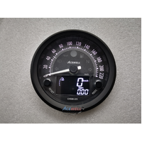 Acewell CV080 80mm Speedometer with black face 