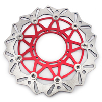 Stopp 320mm Oversize Red Disc with silver TRS083 bracket for Honda CRF250, CRF450, CR125