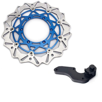 320mm Oversize Blue Brake Disc + Caliper Bracket Yamaha Supermotard WR250, WR450 03-12, YZ250F, YZ450F 01-06