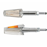 Cast metal & chrome "Blade"  LED indicator pair