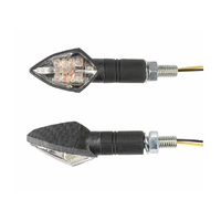 Arrow head LED indicators with carbon fibre effect finish pair