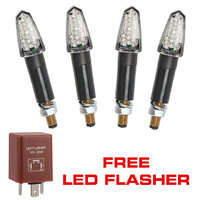 2 Pair of INDDRT Dart LED Indicators and Free LED Flasher (INDDRT x 2, LEDFSH x 1)