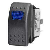 Sealed On/Off Rocker Switch with Blue LED