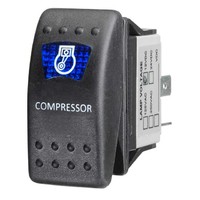 Sealed On/Off Rocker Switch with Blue LED Air Compressor