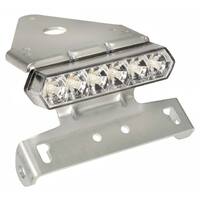 Aluminium LED stop/tail light + plate light + plate holder + indicator mount