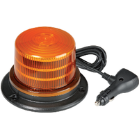 LED Warning Light, 9-33V, 8 Pce Magnetic Base with Cig Lighter Plug in ImpactLED box. 143mm dia x 94mm high