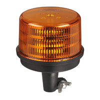 Large LED Warning Light 9-33V, DIN Plug Pole mount in plain box. Quad flash only