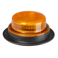 LED Warning Light, 9-33V, bolt mount with switch in plain white box