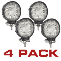 4 PACK - LED Work Lamp, 10-30V 24W Round (WLLED3 x 4)