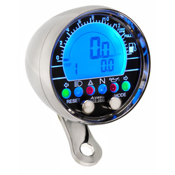 Acewell ACE-2853CP Chrome Housing Motorbike digital speedo with LCD