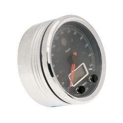 95mm speedometer 260kmh black face digital tachometer chrome alloy body