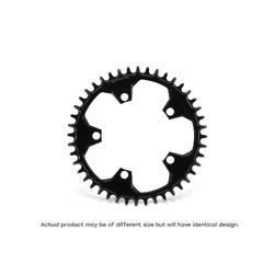 Garbaruk Chainring for 110 BCD (5-bolt )  46T Colour: Black Round.