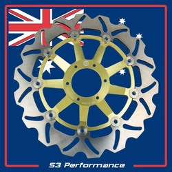 Gold Front Brake Disc Honda VFR800 Interceptor VFR 800 1998-2013