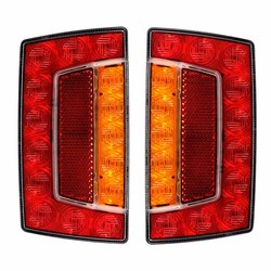 TWIN PACK Multi Voltage Submersible LED Stop, Tail Indicator Trailer Lamp Light