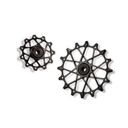 Garbaruk 11/16 Rear Derailleur Pulleys for Shimano with GARBARUK cage Black
