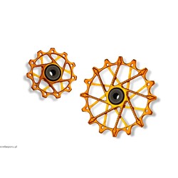 Garbaruk Pulleys for Garbaruk cage and Shimano groups Orange