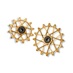 Garbaruk 12/16 Rear Derailleur Pulleys for SRAM with GARBARUK cage Gold