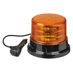 Large LED Warning Light, 9-33V, Magnetic Base with Cig Lighter Plug in Plain box